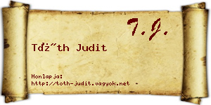 Tóth Judit névjegykártya